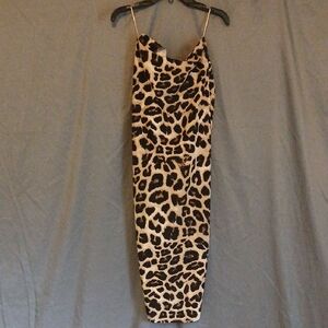 Leopard Print Miou Muse Slip Dress
